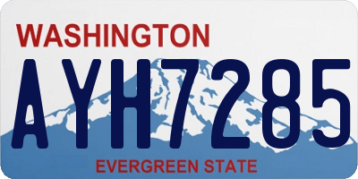 WA license plate AYH7285