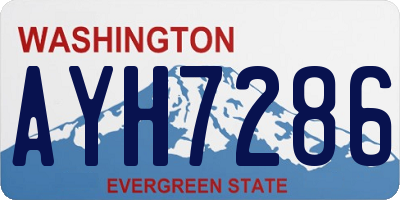 WA license plate AYH7286