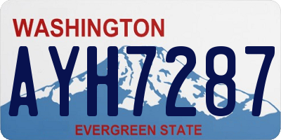 WA license plate AYH7287
