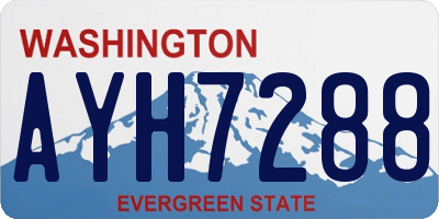 WA license plate AYH7288