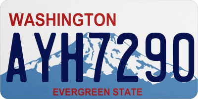 WA license plate AYH7290