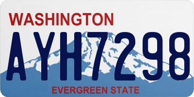 WA license plate AYH7298