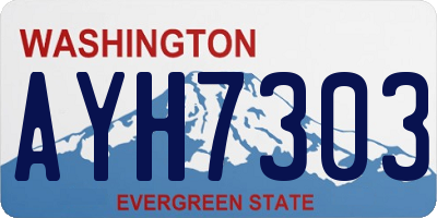 WA license plate AYH7303