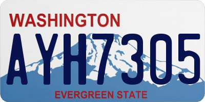 WA license plate AYH7305