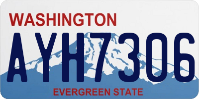 WA license plate AYH7306