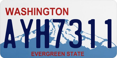 WA license plate AYH7311
