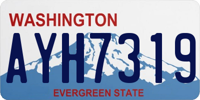 WA license plate AYH7319