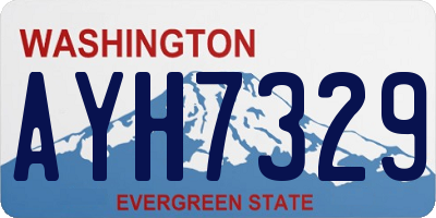 WA license plate AYH7329