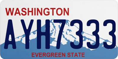 WA license plate AYH7333