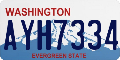 WA license plate AYH7334