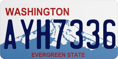 WA license plate AYH7336