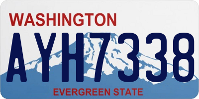 WA license plate AYH7338