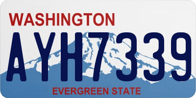 WA license plate AYH7339
