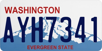 WA license plate AYH7341