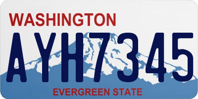 WA license plate AYH7345
