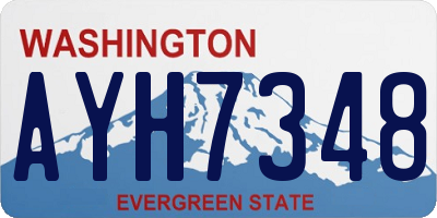 WA license plate AYH7348