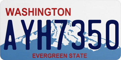 WA license plate AYH7350