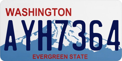 WA license plate AYH7364