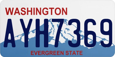 WA license plate AYH7369