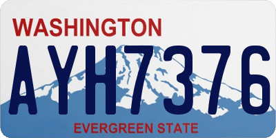 WA license plate AYH7376