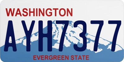 WA license plate AYH7377
