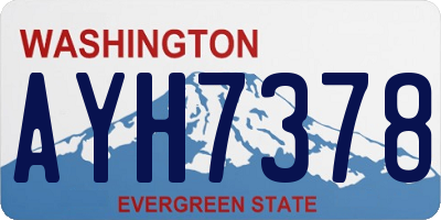 WA license plate AYH7378