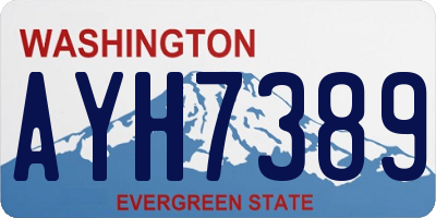 WA license plate AYH7389