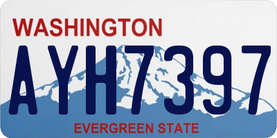 WA license plate AYH7397