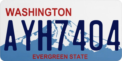 WA license plate AYH7404