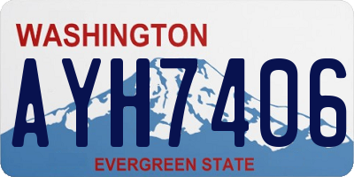 WA license plate AYH7406