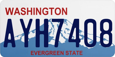 WA license plate AYH7408