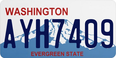 WA license plate AYH7409