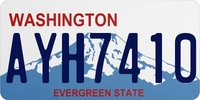 WA license plate AYH7410