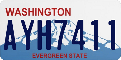 WA license plate AYH7411