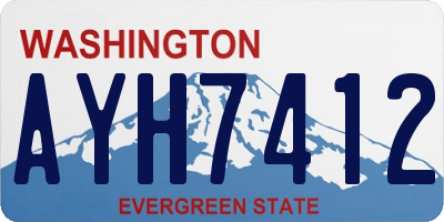 WA license plate AYH7412