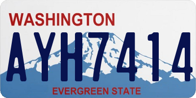 WA license plate AYH7414