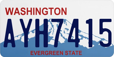 WA license plate AYH7415