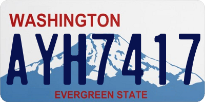 WA license plate AYH7417
