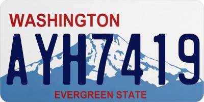 WA license plate AYH7419