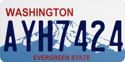 WA license plate AYH7424