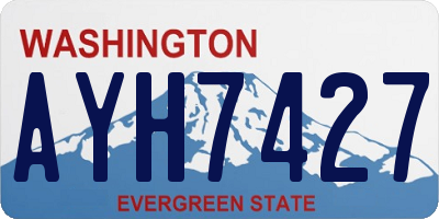 WA license plate AYH7427