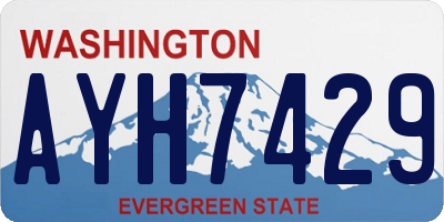 WA license plate AYH7429