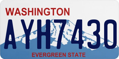 WA license plate AYH7430
