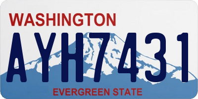 WA license plate AYH7431
