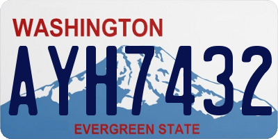 WA license plate AYH7432