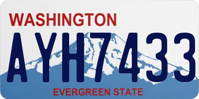 WA license plate AYH7433