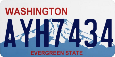 WA license plate AYH7434