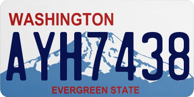 WA license plate AYH7438