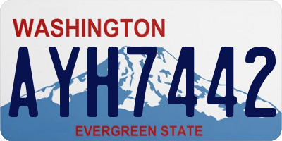 WA license plate AYH7442