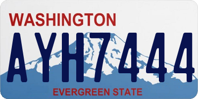 WA license plate AYH7444